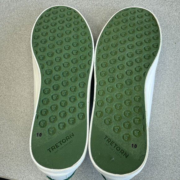 NEW Tretorn Swerve Men's Size 10 White & Green Sneakers Low top - Picture 7 of 8